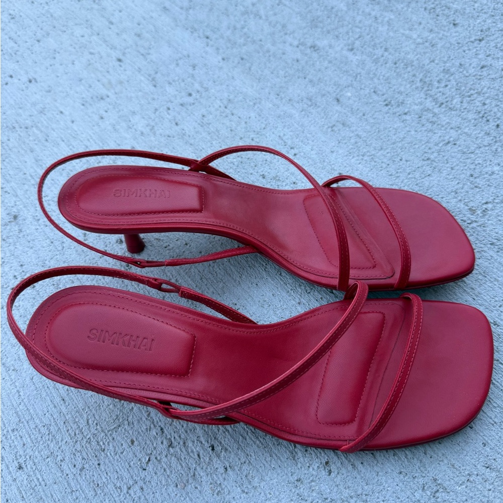 Jonathan Simkhai Red Strappy Heels